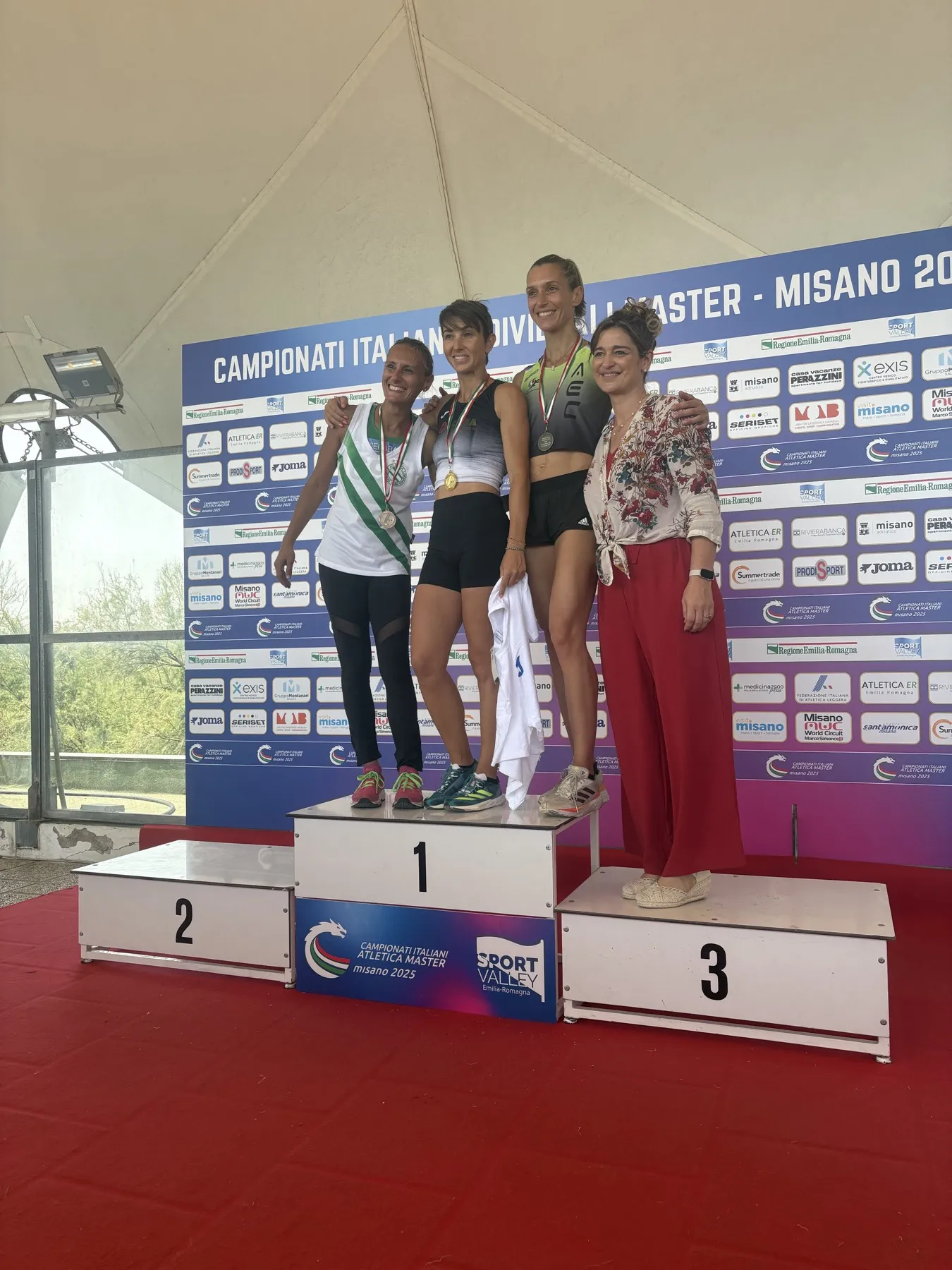 Premiazione ai Campionati Italiani Individuali Master, Misano 2025